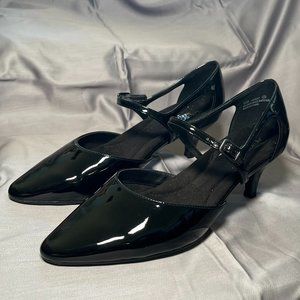 Aerosoles Heelrest ARDENT Black Patent Leather Dress Shoes 10W